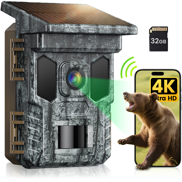 Vidvis SV-TCQSW 4K 64MP Waterproof IP66 Solar WiFi Bluetooth Trail Camera